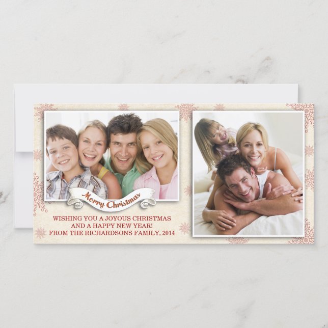 tarjetas de fotos de navidad (Anverso)