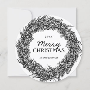 Tarjetas de fotos de Navidad en blanco y negro
