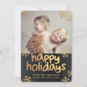 Tarjetas de fotos de Navidad generales de copos de