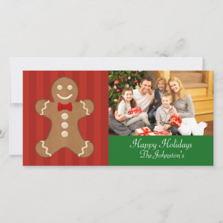 Tarjetas de fotos de Navidad Gingbread Man