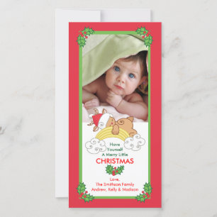 Tarjetas de fotos de Navidad para bebés renos