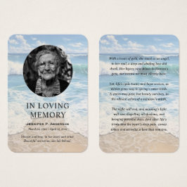 Tarjetas de fotos de oración conmemorativa de cost