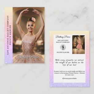 Tarjetas de fotos de presentación para bailarines