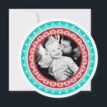 Tarjetas de fotos de vacaciones de fiesta redonda<br><div class="desc">Tarjetas de fotos de festividades de la ronda del personalizable - Colorful Designs Inc. Copyright 2014</div>