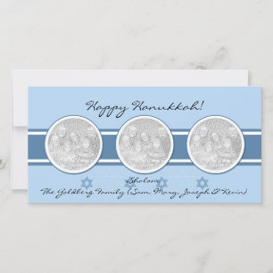 Tarjetas de fotos de vacaciones de Hanukkah
