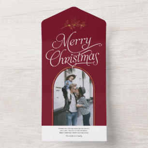 Tarjetas de fotos de vacaciones de Navidad con cal