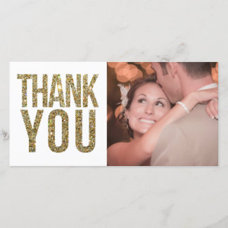 Tarjetas de fotos de White & Gold Purpurina