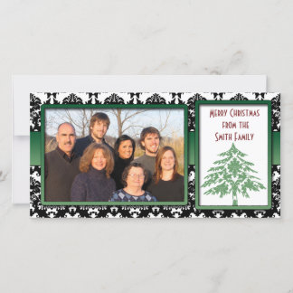 Tarjetas de fotos del árbol verde de damasco negro