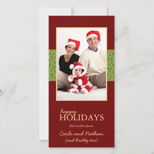 Tarjetas de fotos familiares de Navidades de vacac (Anverso)