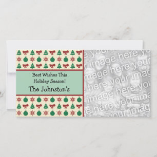 Tarjetas de fotos navideñas con encanto rural mode