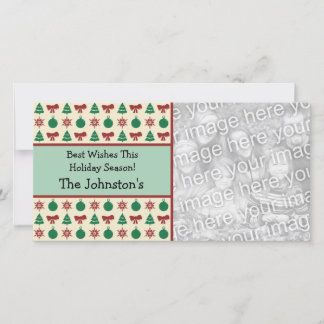Tarjetas de fotos navideñas con encanto rural mode