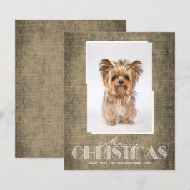 Tarjetas de fotos navideñas de Budget Rustic Brown