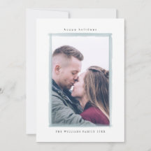 Tarjetas de fotos navideñas de color de agua de in