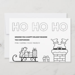 Tarjetas de fotos navideñas de colores de vacacion