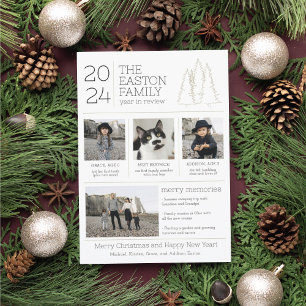 Tarjetas de fotos navideñas de la familia Review Y