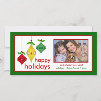 Tarjetas de fotos navideñas Felices Fiestas