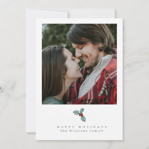 Tarjetas de fotos navideñas Holly Berry