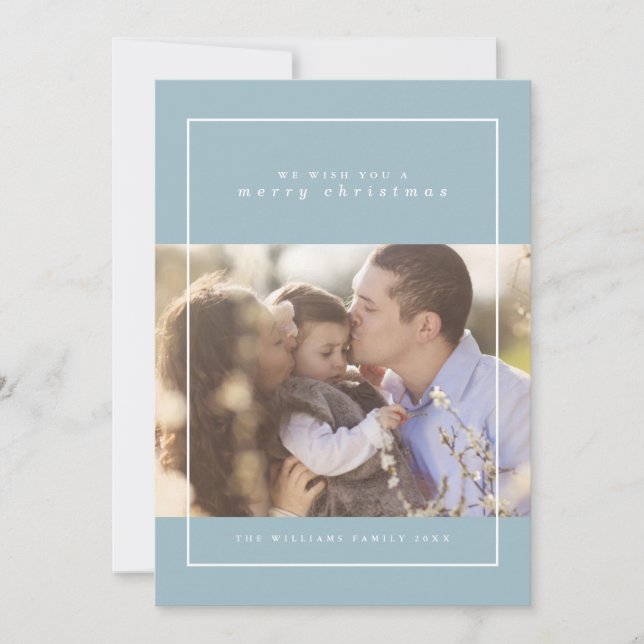 Tarjetas de fotos navideñas para copas de nieve en (Anverso)