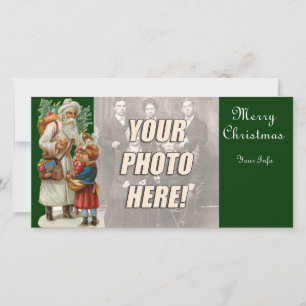 Tarjetas de fotos navideñas victorianas