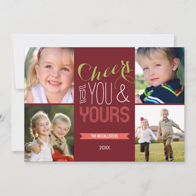 Tarjetas de fotos para festejos navideños (Anverso)