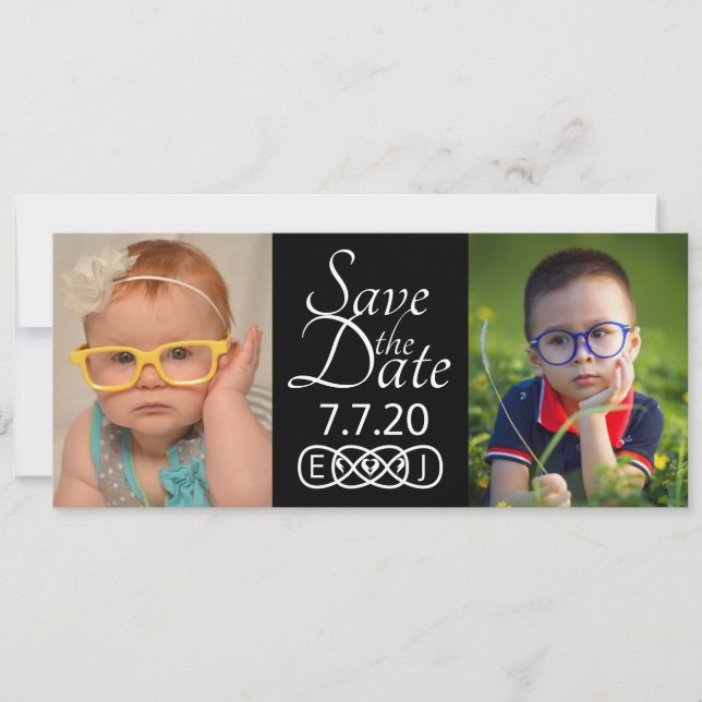 Tarjetas de Fotos para Guardar la Fecha (Anverso)
