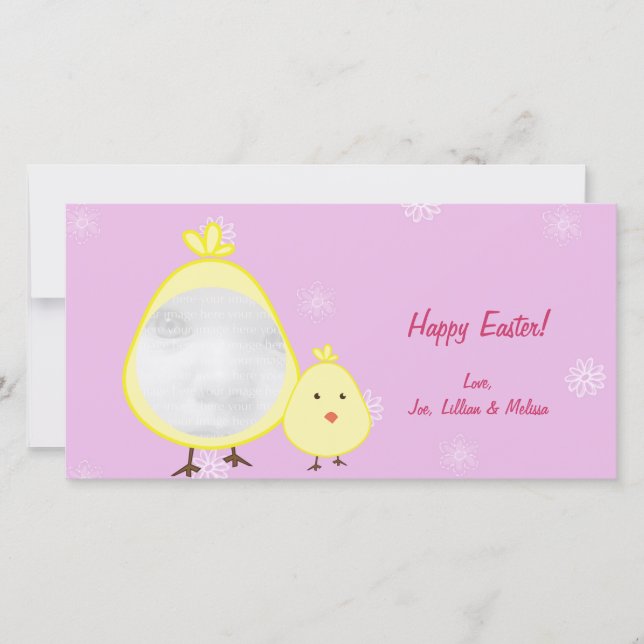 Tarjetas de fotos para niños pequeños de pascua (Anverso)