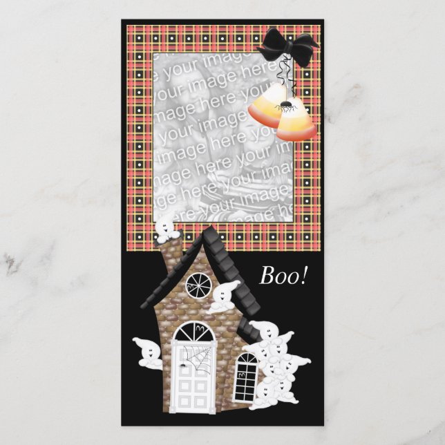 Tarjetas de fotos personalizadas de Halloween (Anverso)