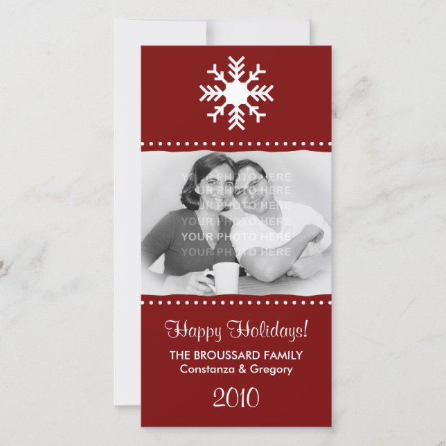 Tarjetas de fotos personalizadas de vacaciones con (Anverso)