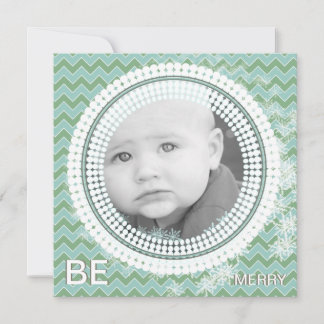 Tarjetas de fotos planas Aqua y Green Your Baby