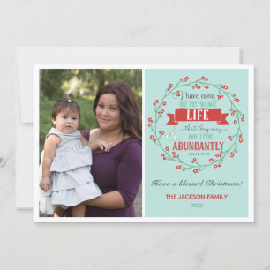 Tarjetas de fotos religiosas de Navidad (John 10:1