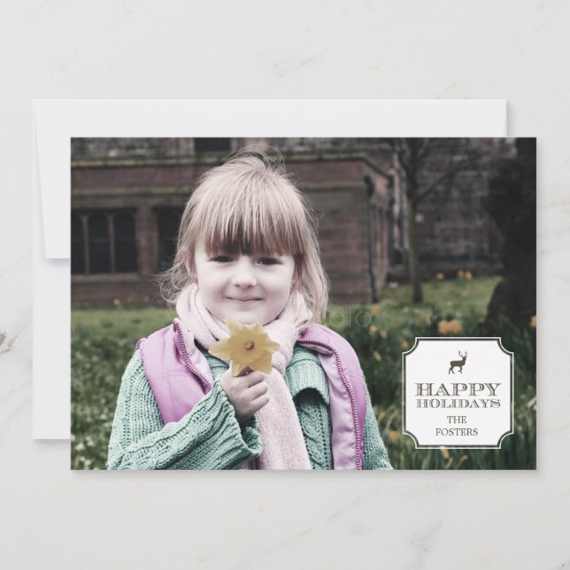 Tarjetas de fotos sofisticadas de vacaciones de et (Anverso)