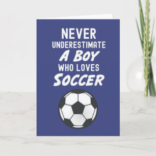 Tarjetas de Fútbol Azul Marino Para Niños Deportes