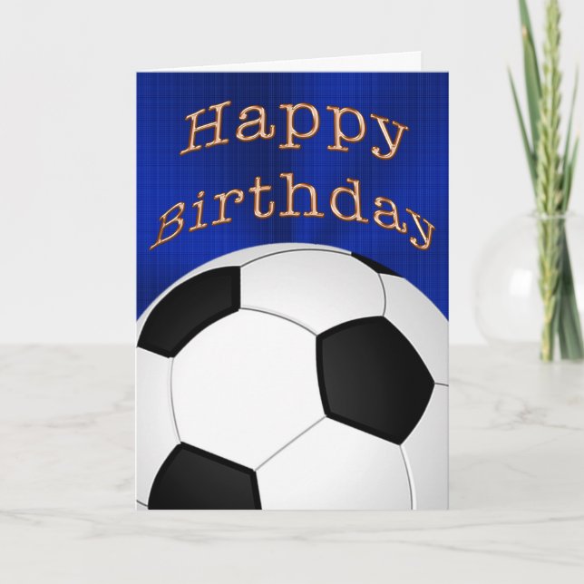 Tarjetas de fútbol de cumpleaños feliz para el per (Anverso)