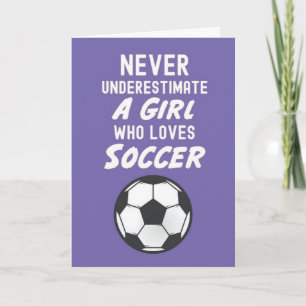 Tarjetas de Fútbol Dulces de Color Rosa para Niñas
