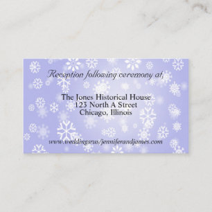 Tarjetas de gabinete Blue Winter Wedding