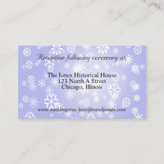 Tarjetas de gabinete Blue Winter Wedding