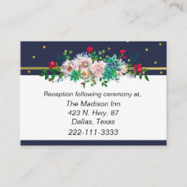 Tarjetas de gabinete Boda Gold Confetti and Flowti