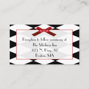 Tarjetas de gabinete Boda Harlequin Pequeño