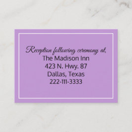 Tarjetas de gabinete Boda Lavender