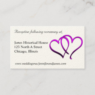 Tarjetas de gabinete Boda Purple Heart