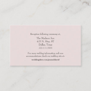 Tarjetas de gabinete Boda rosa pálido