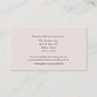 Tarjetas de gabinete Boda rosa pálido
