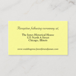 Tarjetas de gabinete de Boda amarillo
