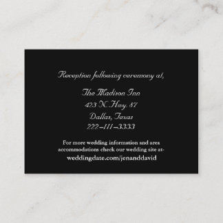 Tarjetas de gabinete de Boda blanco y negro