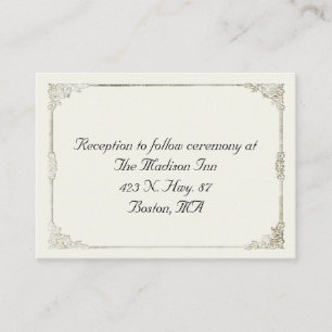 Tarjetas de gabinete de Boda de marco antiguo