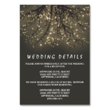 Tarjetas de gabinete de Boda de sucursal de árbol 