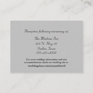 Tarjetas de gabinete de Boda gris