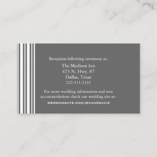 Tarjetas de gabinete de Boda gris y blanco