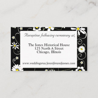Tarjetas de gabinete de Bodas florales en blanco y
