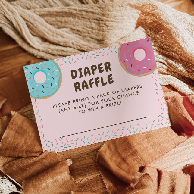 Tarjetas de gabinete Donut Baby Shower Diaper Raff (Subido por el creador)